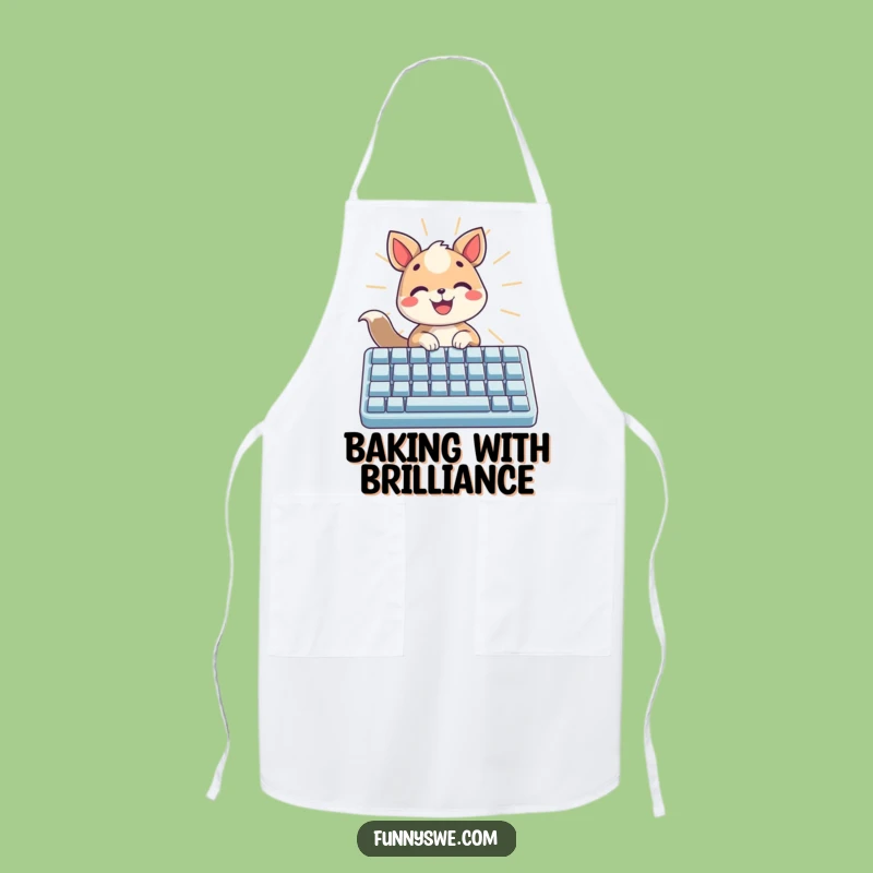 Funny Radiant Keyboard Animal Apron - Cook with Joyful Light