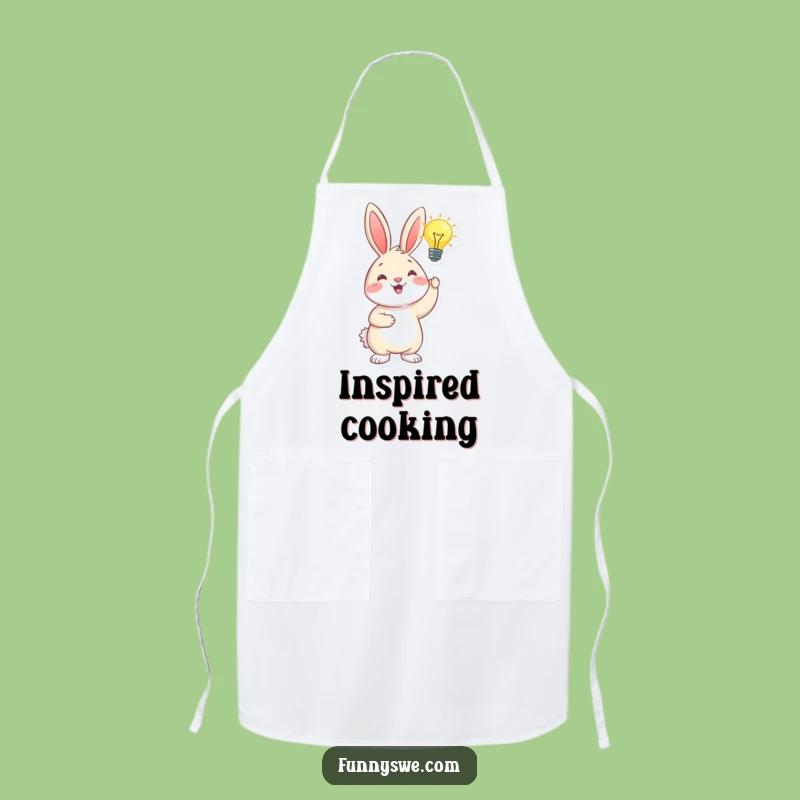 Funny Bunny Inspiration Apron: Humorous Kitchen Wear for Creative Cooks