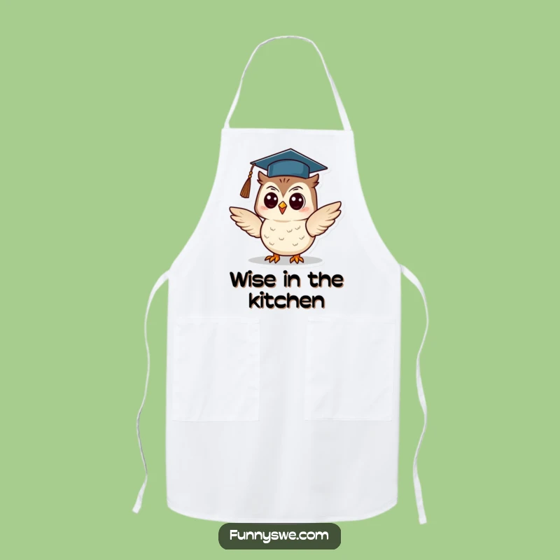 Funny Owl Chef Apron: Cook Up Knowledge with Academic Flair, Unique Funny Gift