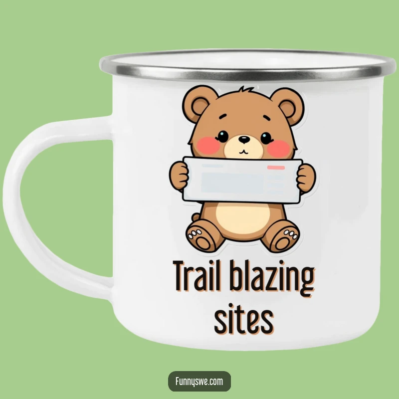 Funny Bear Web Designer Camping Mug - Proud Coder Outdoor Gear
