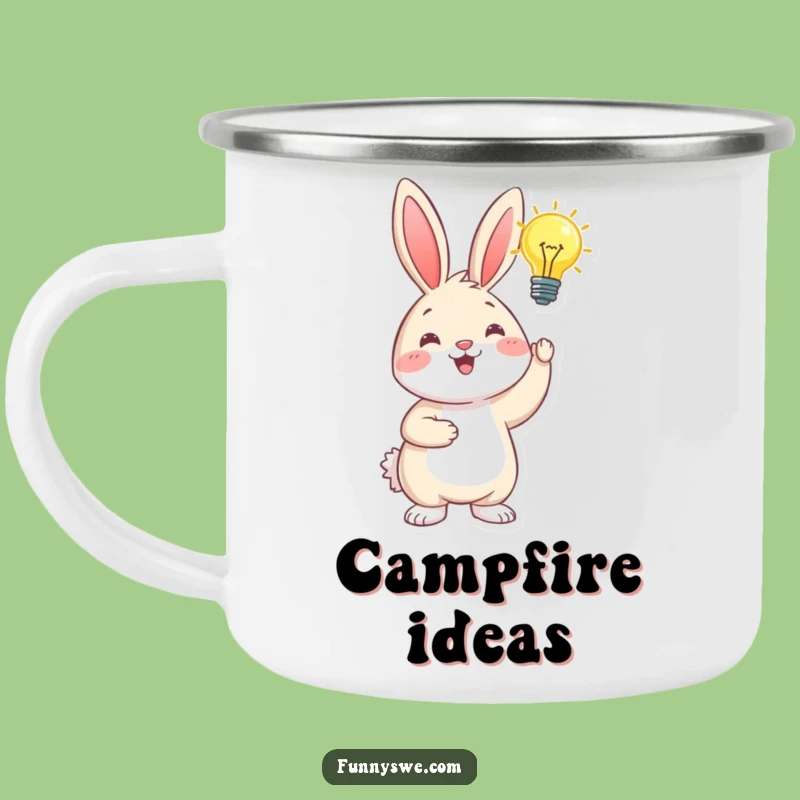 Funny Bunny Inspiration Camping Mug: Humorous Companion for Ideas