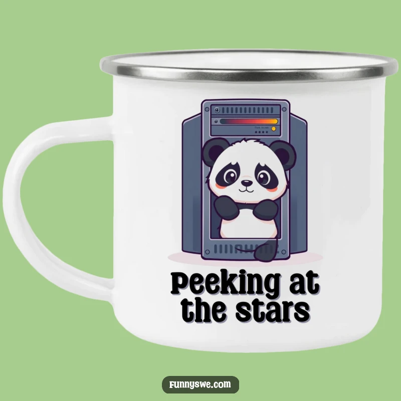 Funny Panda Camping Mug - Durable Server Rack Adventure Cup