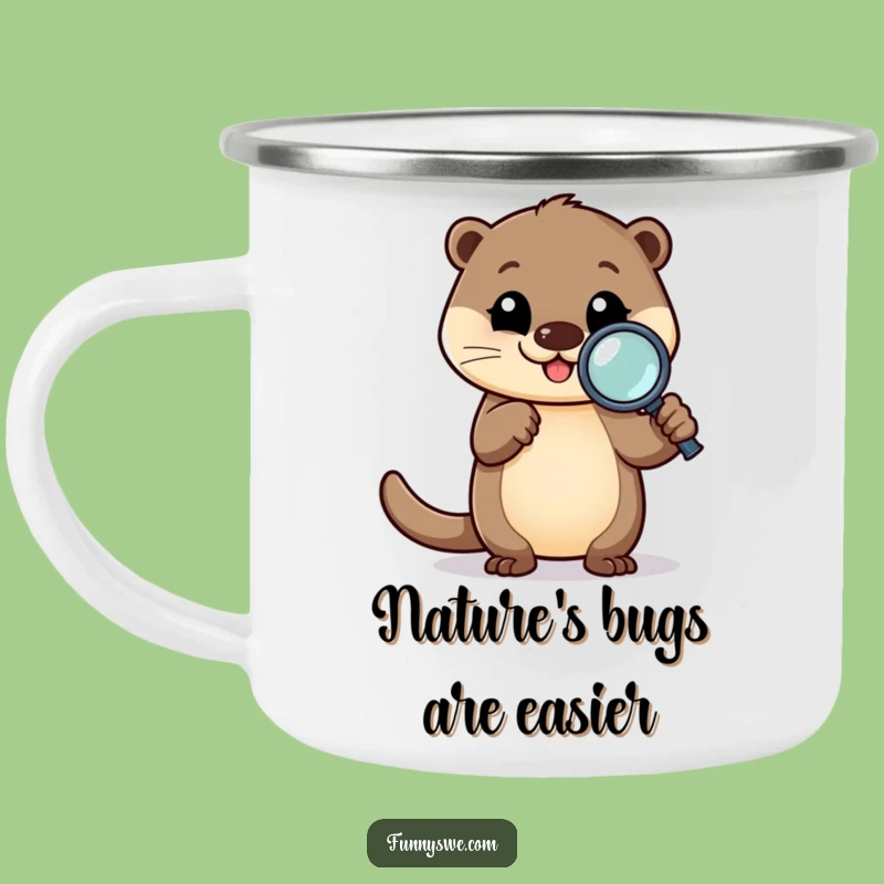 Funny Otter Debugging Camping Mug: Adventures and Code Solutions