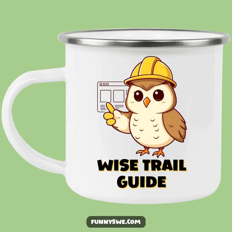 Funny Owl Project Manager Camping Mug - Wise Trail Planning Gift