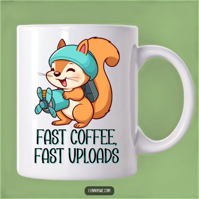 Funny Squirrel Uploader Mug - Busy Tech Pro Gift