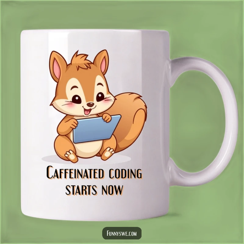 Funny Squirrel Web Designer Mug: Techy Nutty Humor for Coders and Creatives!