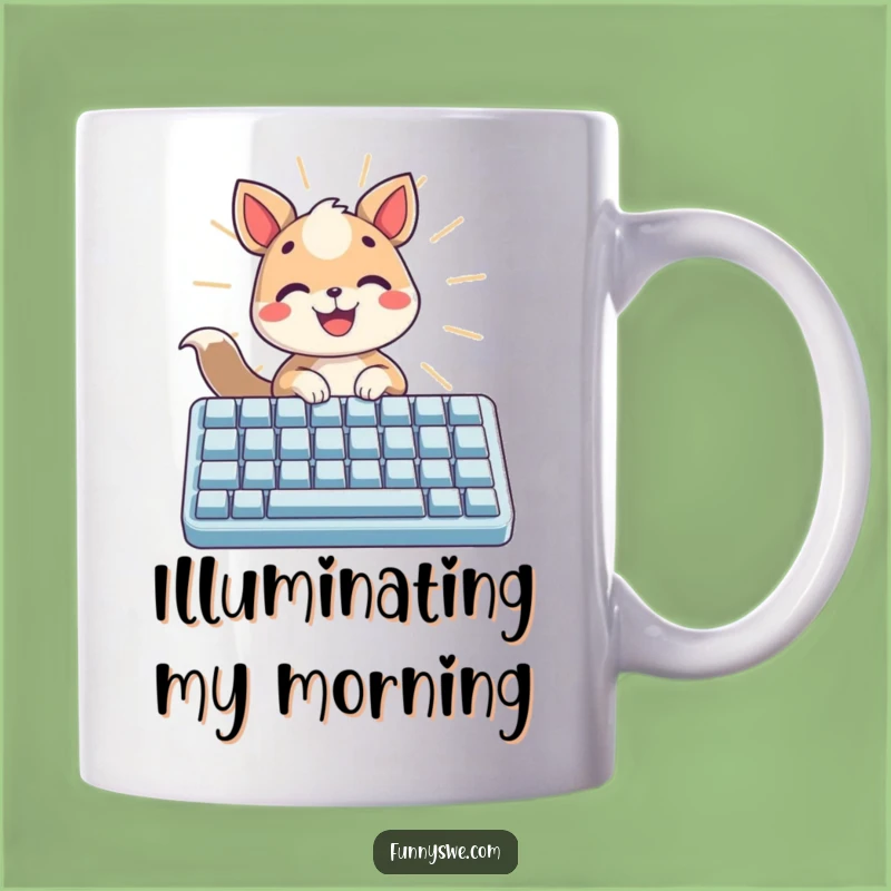 Funny Cheerful Animal Keyboard Mug - Brighten Your Day Gift