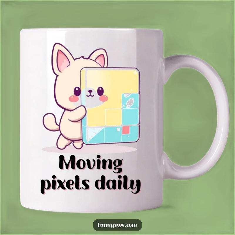Funny Kawaii Gamer Mug - Pixel Pusher Design, Perfect Funny Gift!