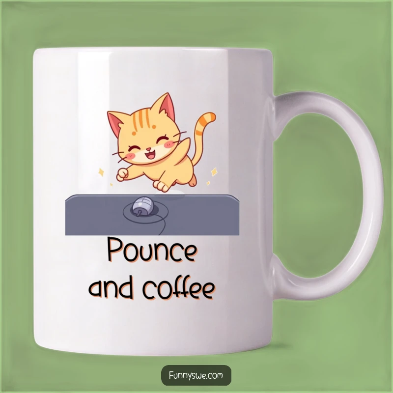 Funny Cat Cursor Mug: Humorous Gift for Techy Cat Lovers