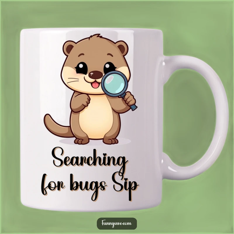 Funny Otter Debugger Mug: Happy Otter Finds Bugs, Makes a Hilarious Programmer Gift