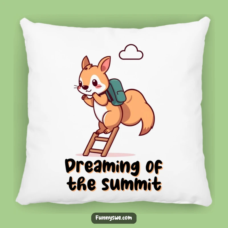 Comfy Funny Squirrel Tech Pillow: Rest Your Head on Ambitious Dreams, Adorable Funny Gift
