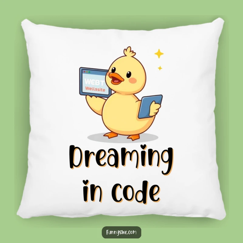 Funny Kawaii Duck Pillow - Soft & Cheerful Coding Comfort