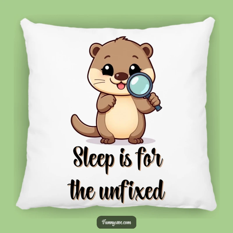 Funny Otter Debugger Pillow: Soft Comfort for Your Coding Sanctuary