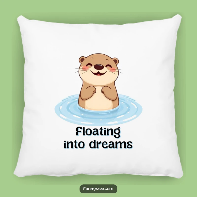 Funny Otter Web Design Pillow: Cozy and Hilarious Decor for Geeks