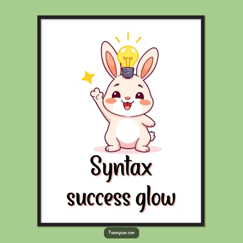 Funny Bunny Code Deployment Print: Hilarious Digital Art for Programmers