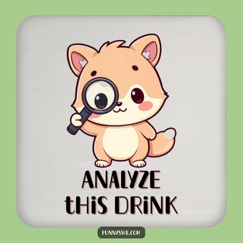 Funny Kawaii Coder Coaster - Hilarious Protector for Drinks Gift