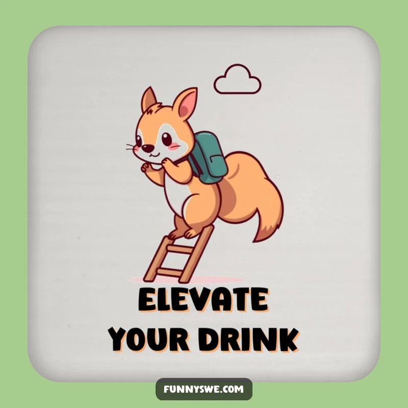 Funny Squirrel Tech Coasters: Protect Surfaces with Ambitious Humor, Set of Funny Gifts