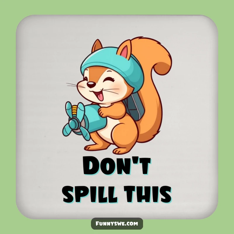 Funny Squirrel Uploader Coaster - Busy Surface Protector
