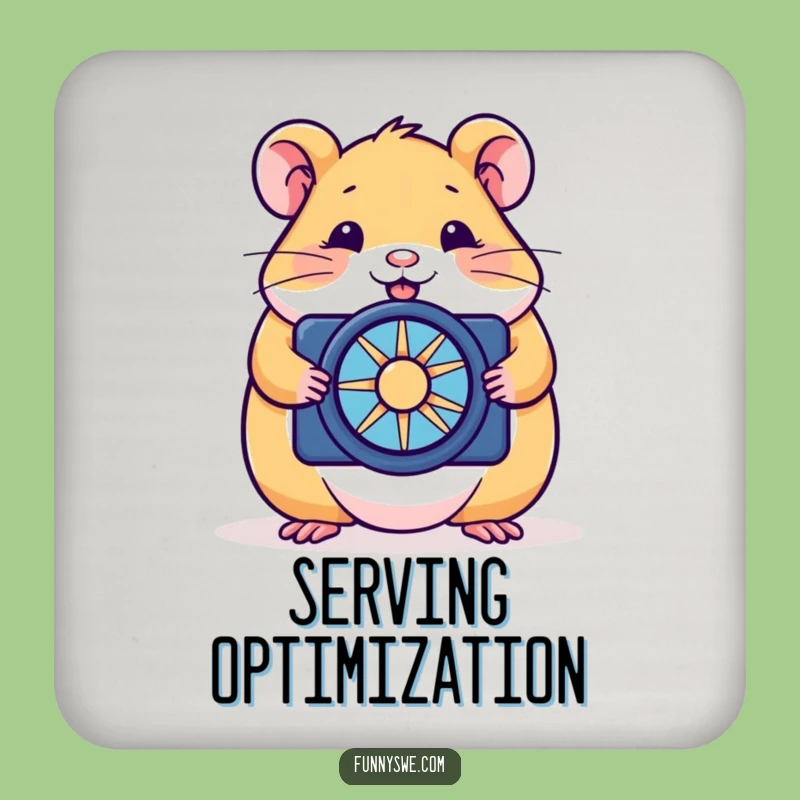 Funny Hamster Web Dev Drink Coaster: Hilarious Tech Protection