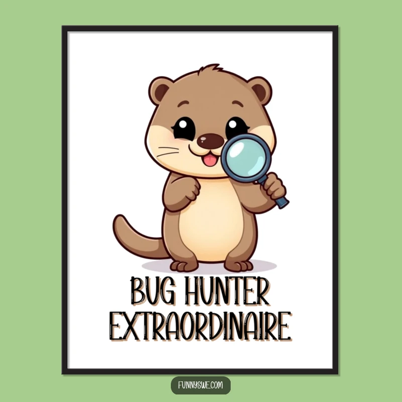 Funny Otter Debugging Poster: Adorable Otter Art for Your Coding Space