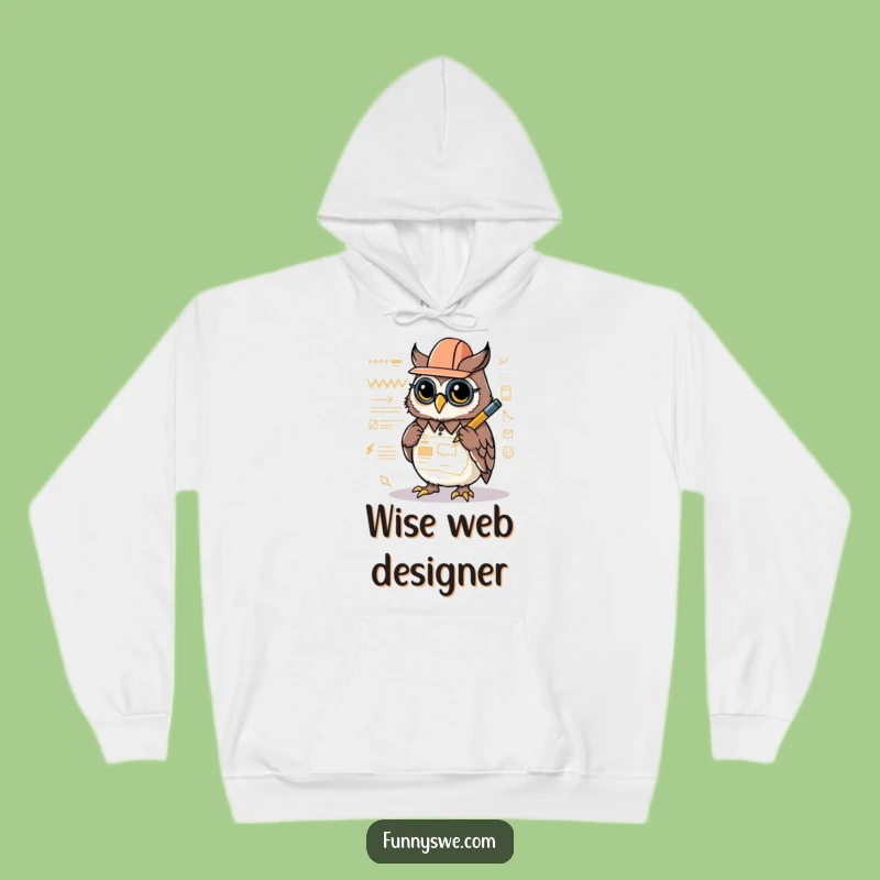 Funny Kawaii Owl Architect Hoodie: Cozy Creative Comfort for Designers