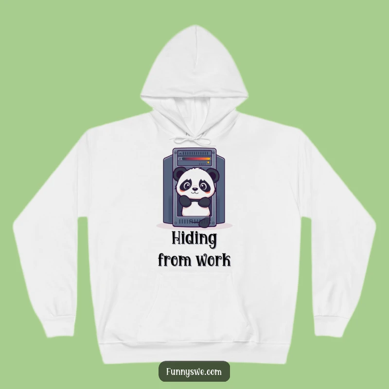 Funny Panda Hoodie - Cozy Server Rack Sweatshirt for IT Experts
