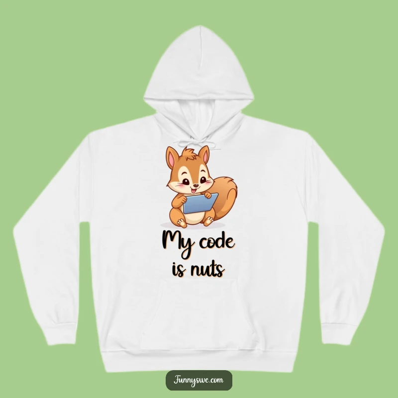 Funny Squirrel Web Designer Hoodie: Cozy Up with Techy Nutty Humor!