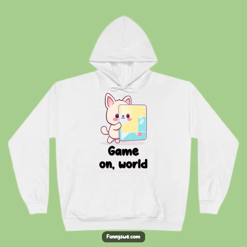 Cozy Funny Kawaii Pixel Pusher Hoodie - Ultimate Funny Gift for Gamers!