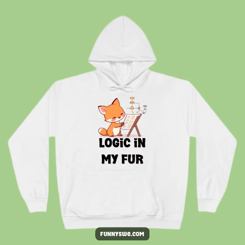 Funny Fox Flowchart Hoodie: Cozy and Hilarious Gift for Analysts