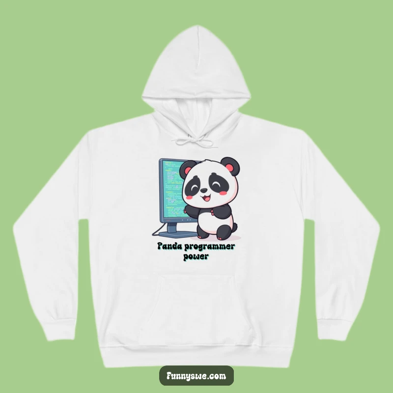 Funny Kawaii Panda Coding Hoodie: Cozy Tech Comfort for Coders