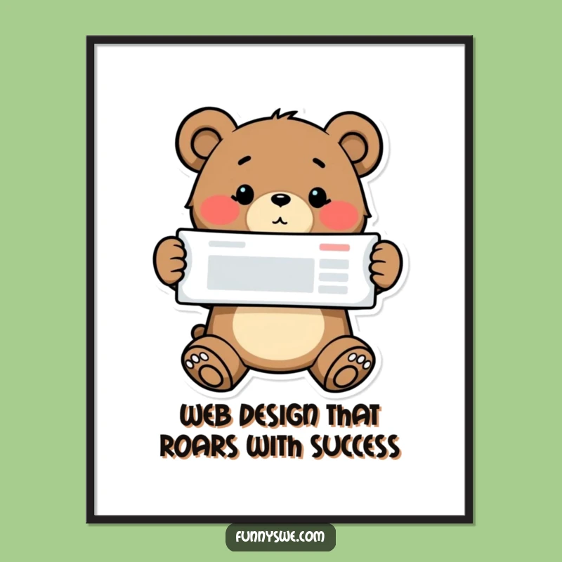 Free Printable Bear Wall Art: Humorous Downloadable Decor for Coders