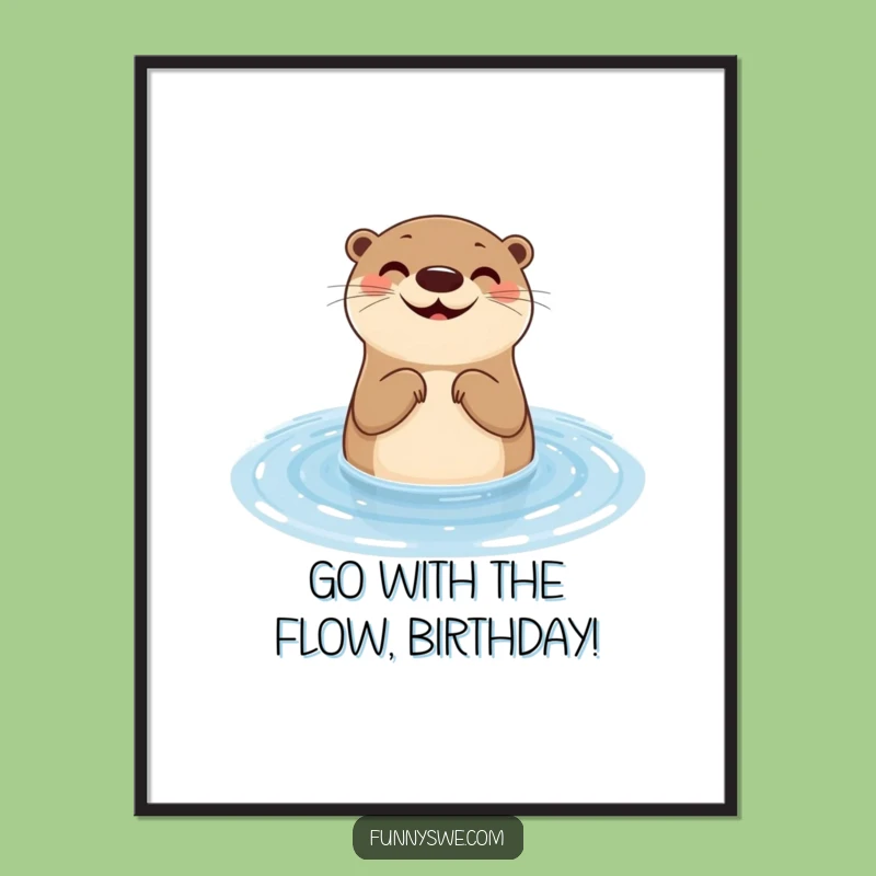 Free Printable Otter Website Art: Hilarious Downloadable Gift for Beach Vibes!