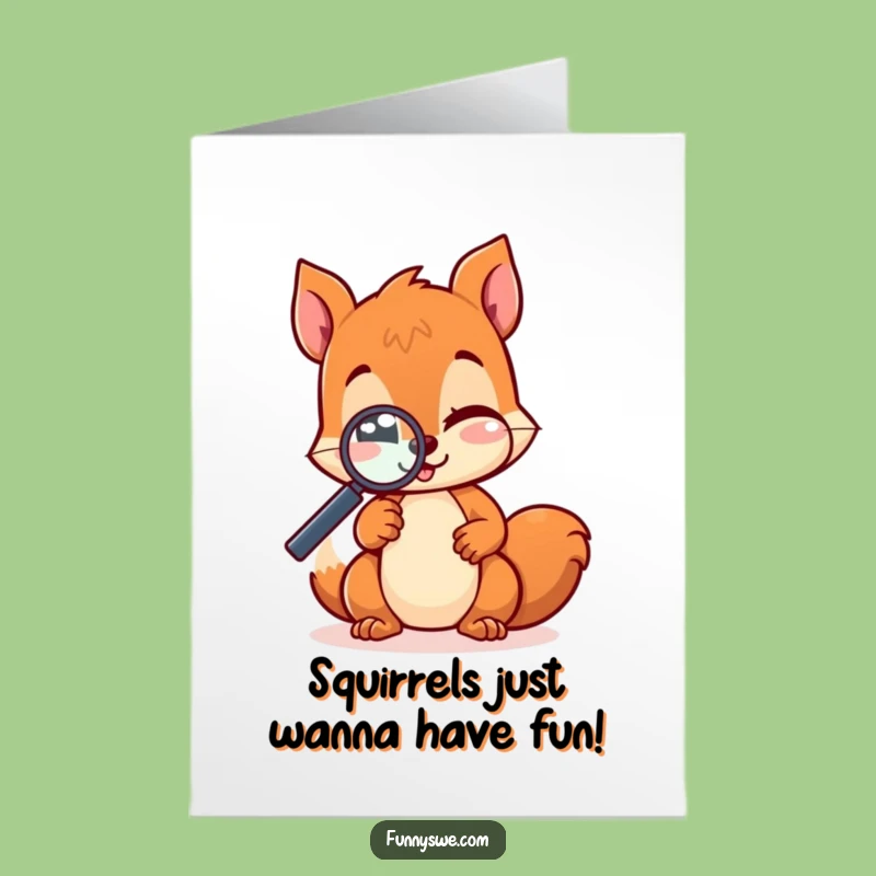 Funny Free Printable Birthday Card Kawaii Squirrel Testing Website Wink Downloadable Gift
