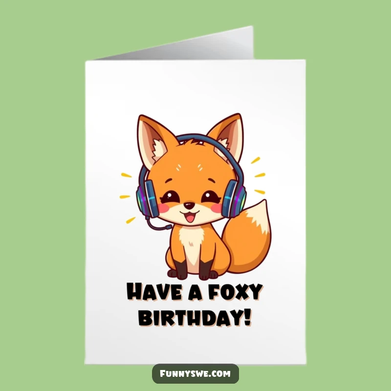 Free Printable Funny Birthday Card: Coding Fox Downloadable Gift