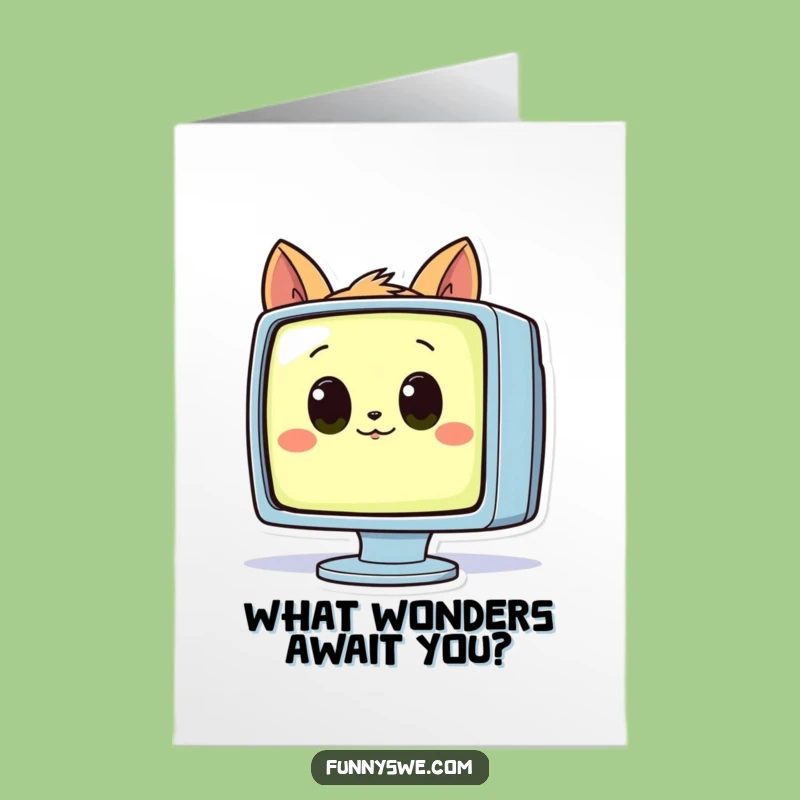 Free Printable Birthday Card: Curious Tech Animal, Wonder-Filled Downloadable