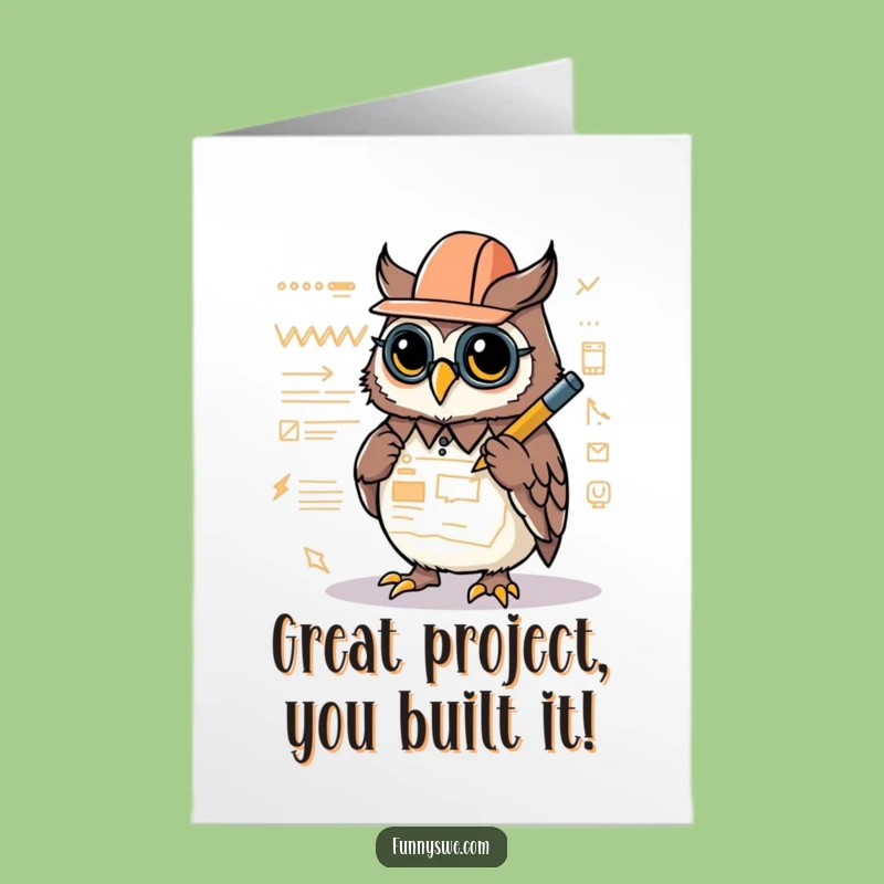 Free Printable Congrats Card: Owl Architect's Website Launch Success!