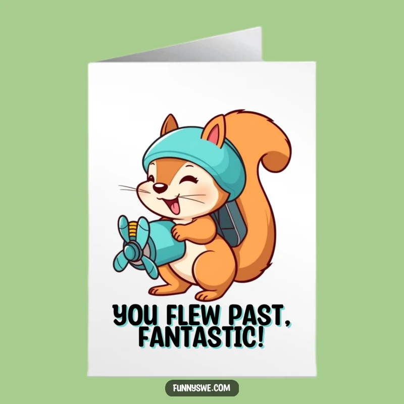 Free Printable Squirrel Congrats Card: Humorous Downloadable for Fast Achievements