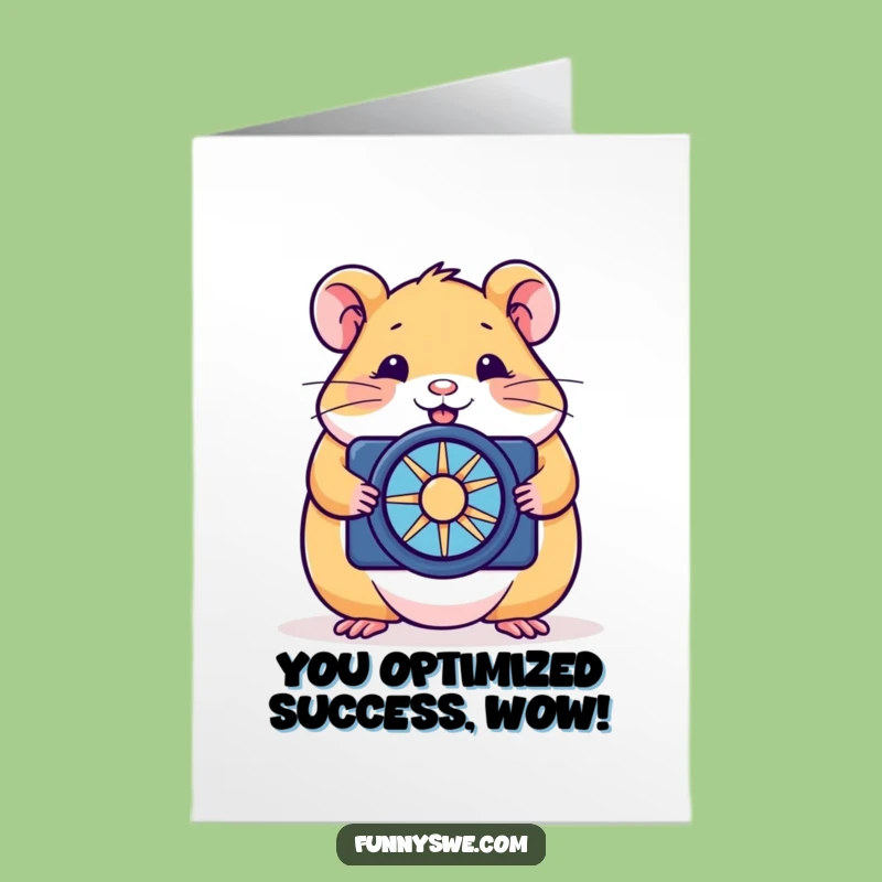 Free Printable Funny Hamster Congrats Card: Website Win Downloadable Gift!