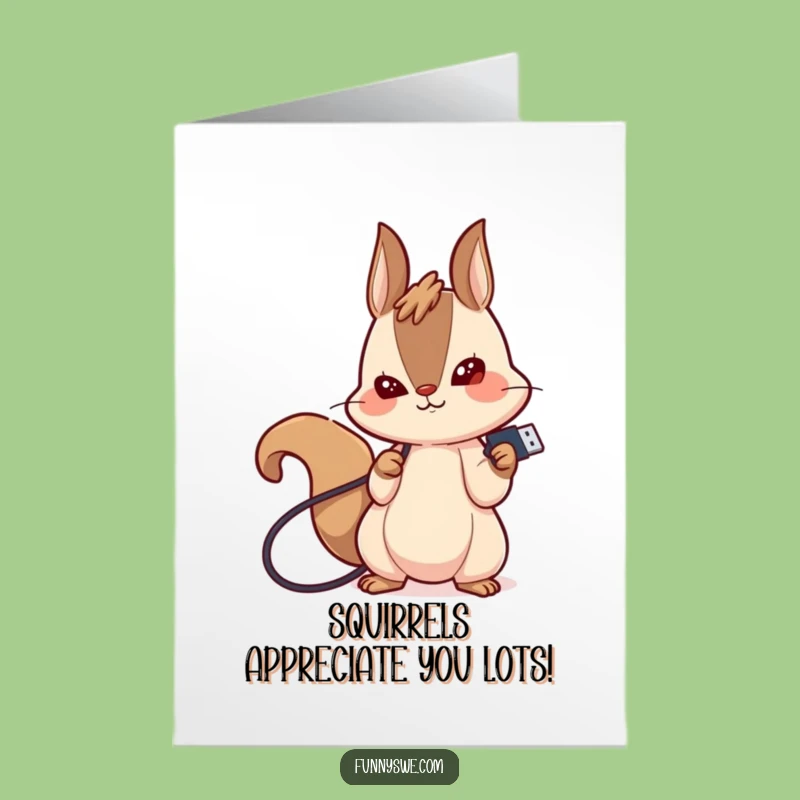 Adorable Free Printable Thank You Card: Squirrel's Tech Support - Downloadable!