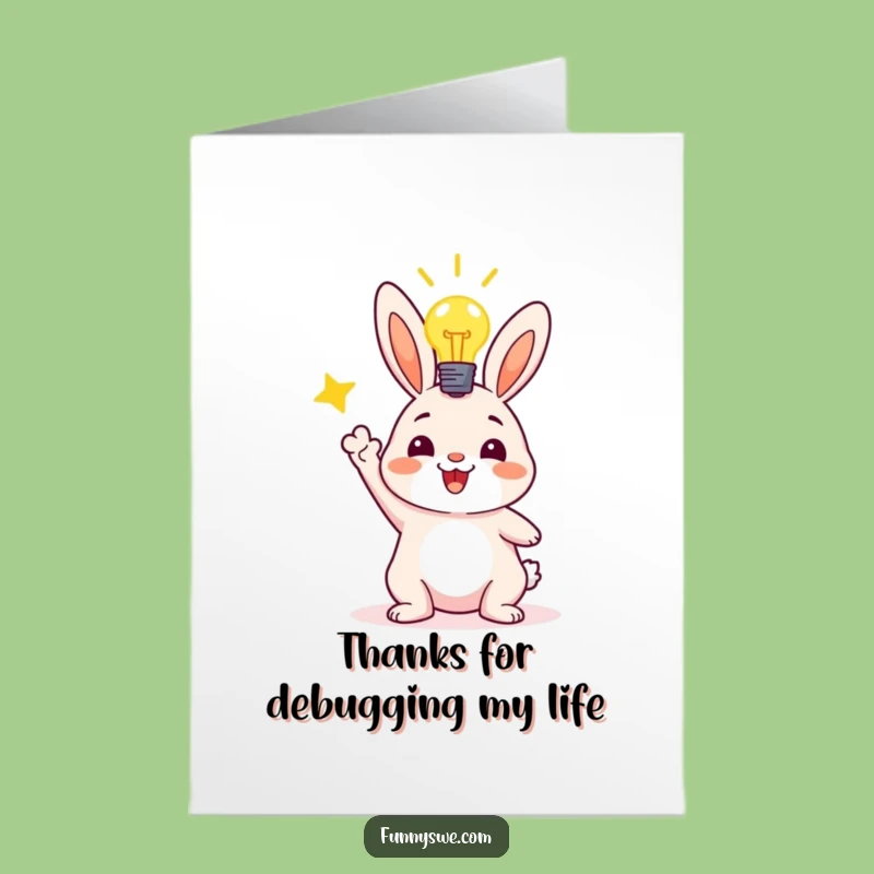 Free Printable Bunny Thank You Card - Thanks for the Code Magic!