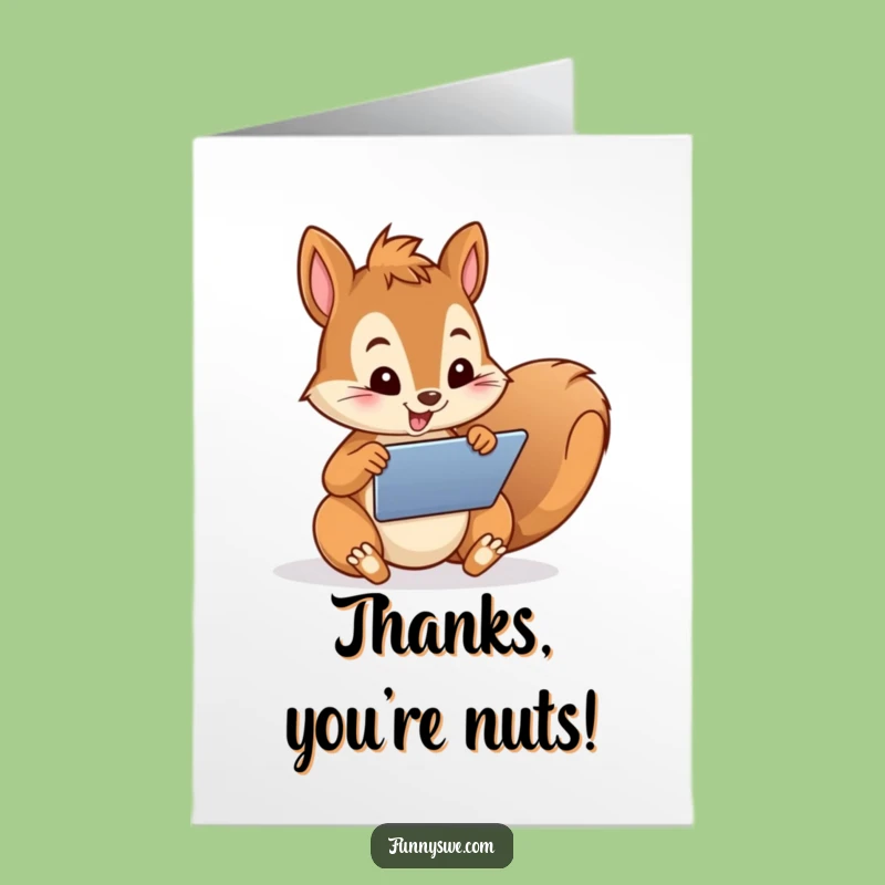 Free Printable Thank You Card: Squirrel Web Designer - Techie Gratitude!