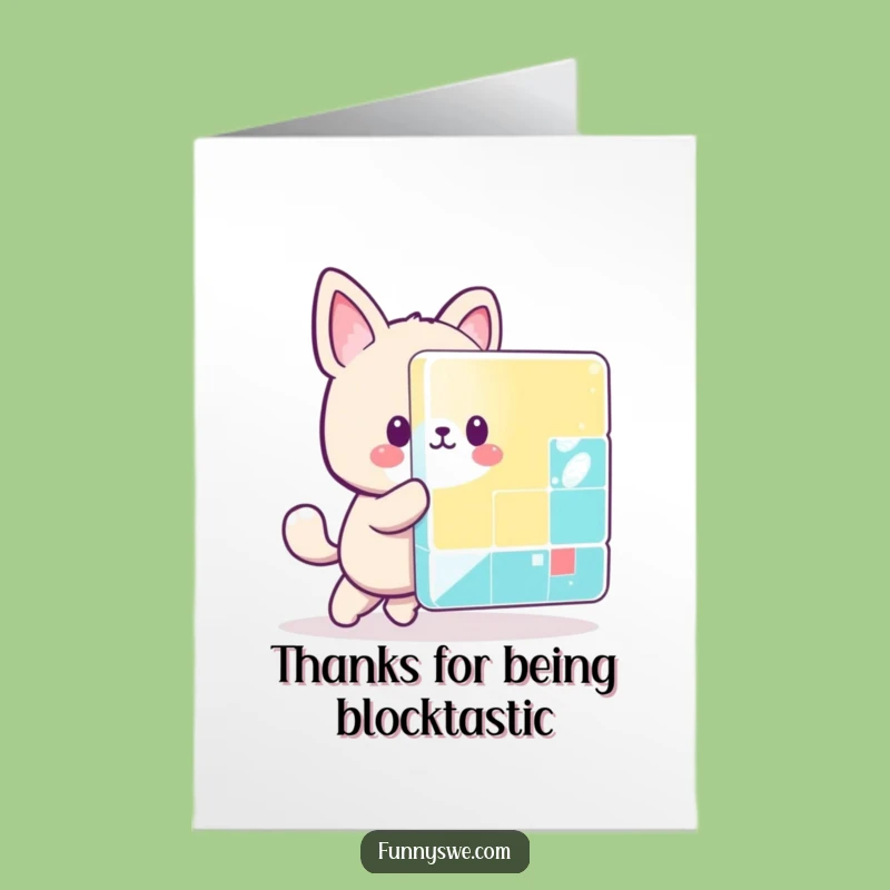 Free Printable Thank You Card: Pixel Pal Thank You, Downloadable Gift