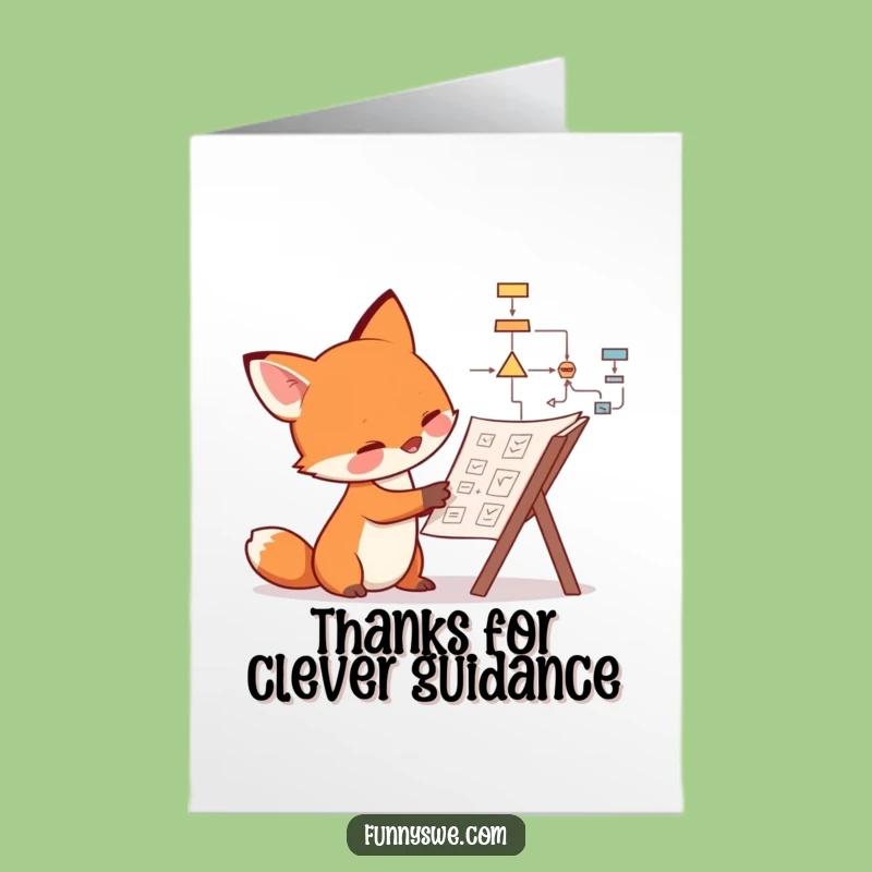 Free Printable Funny Fox Thanks Card: Insightful Downloadable Gift of Gratitude!