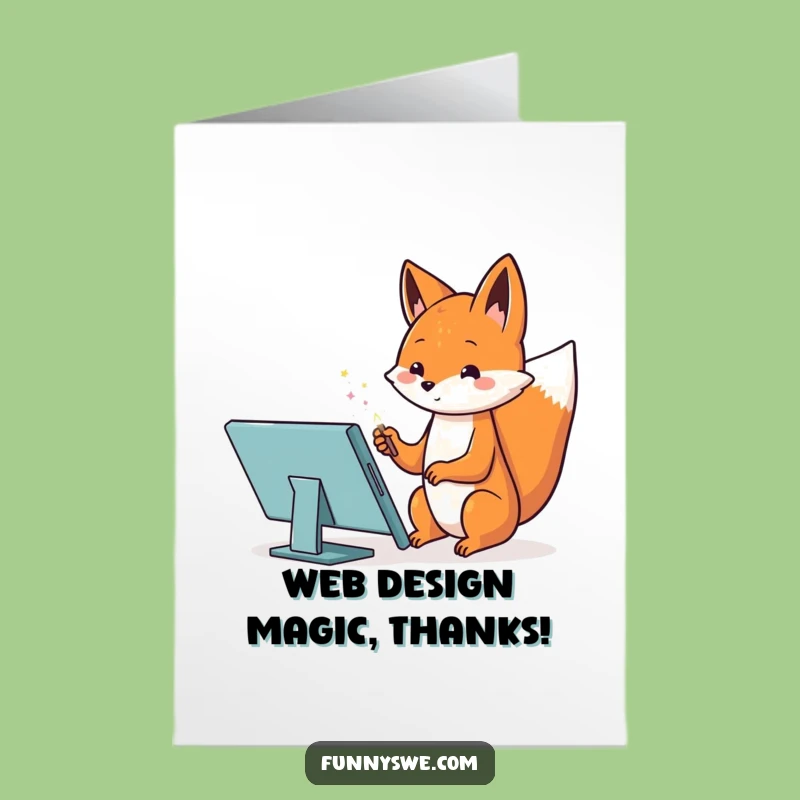Free Printable Thank You Card: Fox Designer Thanks You, Your Funny Downloadable Gift!