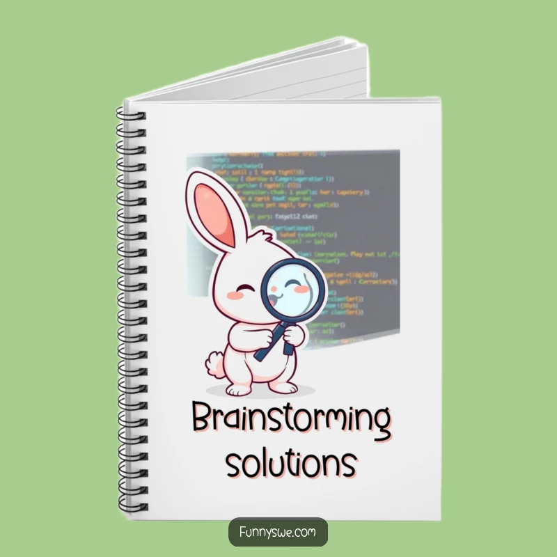 Funny Debugging Rabbit Notebook: Cheerful Coder's Coding Journal