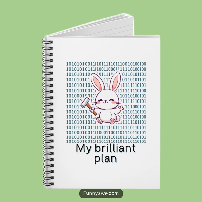 Funny Bunny Binary Code Notebook - Compile Your Ideas Hilariously