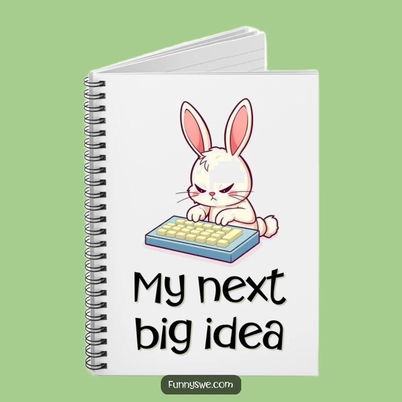 Funny Bunny Coder Notebook: Jot Down Ideas, Furious Typing, Perfect Gift