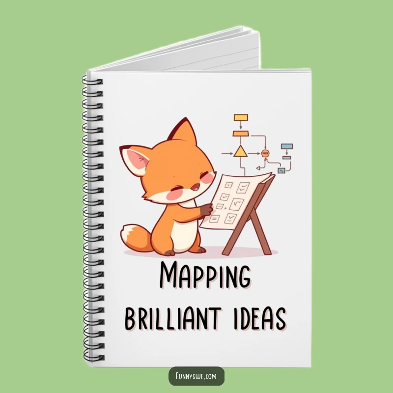 Funny Fox Flowchart Notebook: Hilarious Journal for Complex Ideas