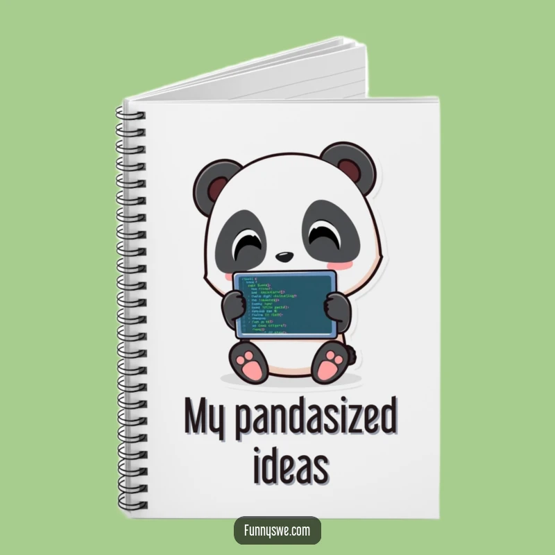 Funny Panda Coder Notebook: Jot Down Ideas with Playful Panda