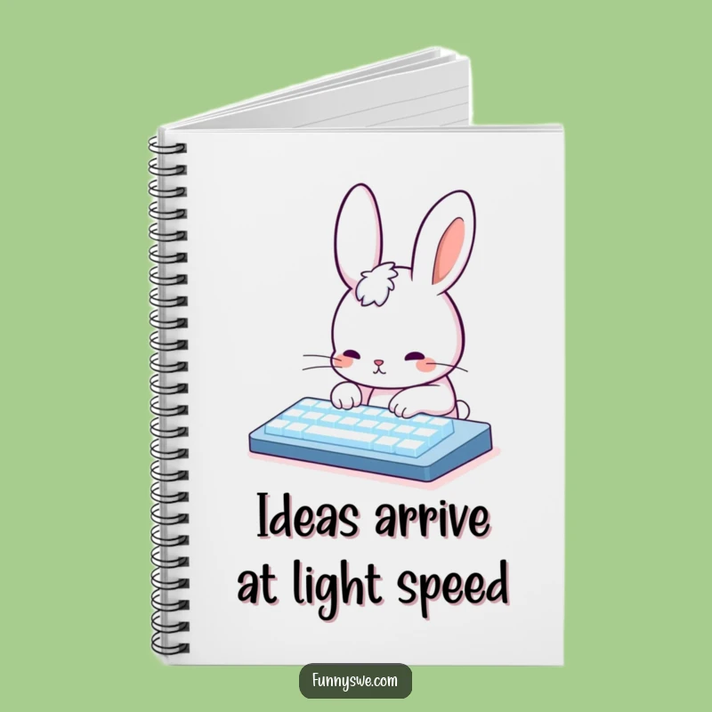Funny Rabbit Coder Notebook: Jot Down Ideas with This Cute Typing Rabbit